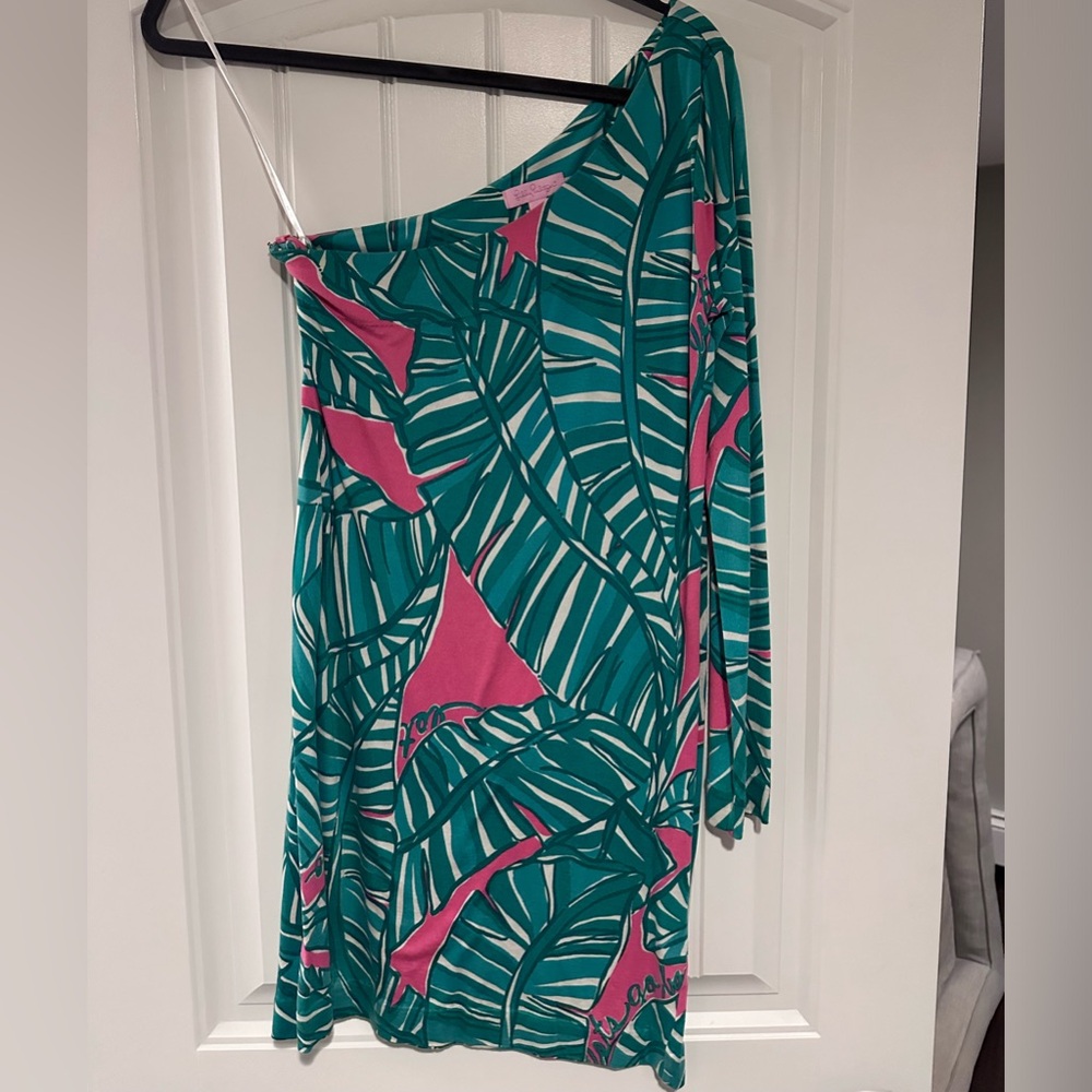 Lilly Pulitzer long sleeve one-shoulder dress